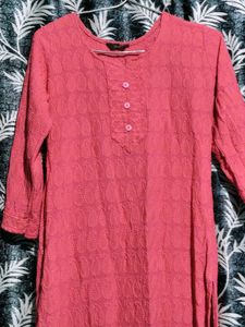 Pink heavy Work kurti