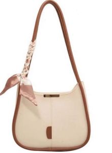 Chic Cream &amp; Brown Shoulder Bag