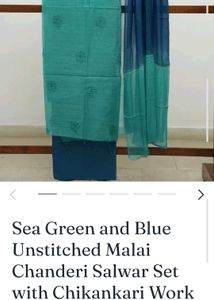 Chikankari suit set with Ombre Dupatta