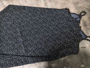 Black &amp; White Polka Dot Mini Dress