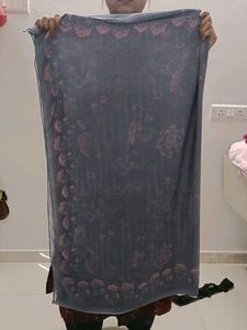 Grey Floral Print Kurta
