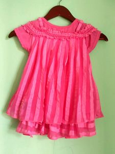 Pink Cold Shoulder Top For Girls