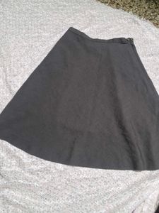 Classic Charcoal Grey A-Line Skirt