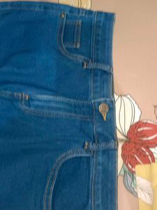 a Korean style denim skirt