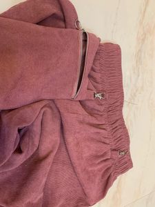 Corduroy Skirt with Zipper Detail