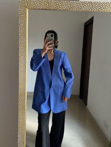 ALIX COBALT BLUE OVERSIZED BLAZER