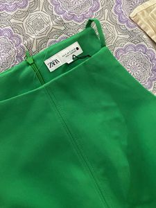 ZARA|| Chic Green A-line Mini Dress|| S size