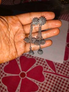 3 Exquisite Oxidized Silver Jhumka Earrings