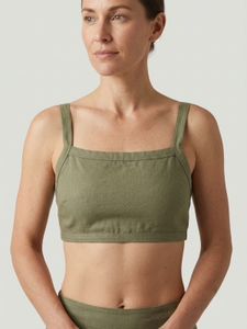 Comfortable Olive Green sports bra