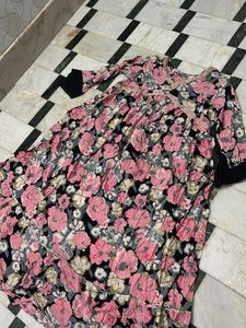 Beautiful Floral Print Ethnic Gown