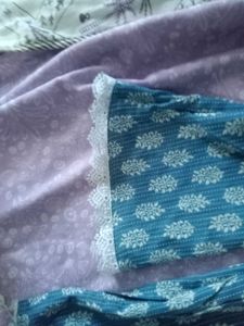 Blue Printed Kurti , aesthetic