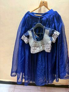 Stunning Royal Blue Lehenga Choli Set