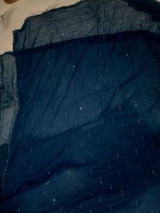 Sparkling Navy Blue Dupatta with surprice gift