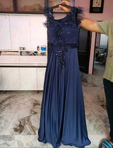 Elegant Navy Blue Gown