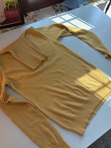 Cozy Yellow Knit Sweater