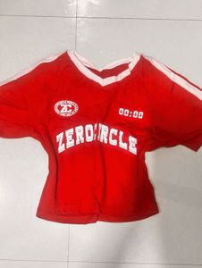 ZERO/CIRCLE Red Graphic T-Shirt