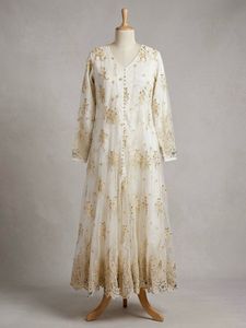 White Embroidered Gown