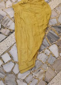 Mustard crepe salwar
