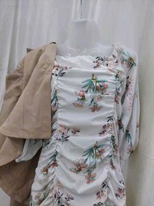 Chic Floral Ruched Mini Dress