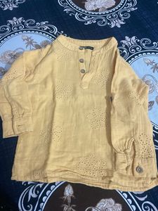 Cute Yellow Top &amp; Jeans Set