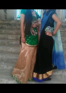 Girlish Look Fancy Saree