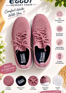 Eggot Memory Foam Women's Pink Sneakers