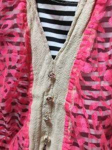 Stylish Pink Sleeveless Top