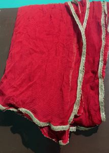 Embellished Red Silk  plazo suit