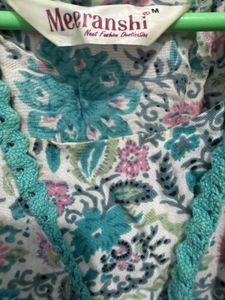 Flowy Floral Print Kurta with pant
