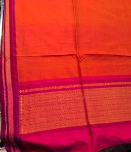 Vibrant kanji varam Saree with Pink Border