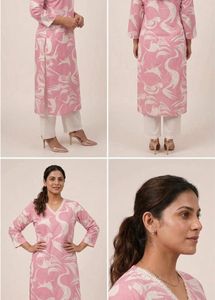 Women Cotten Kurta with palazoo set