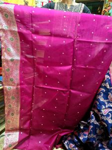 Elegant Navy Blue Paisley Benarasi Saree