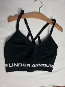 Under Armour Black Seamless Low Long Sports Bra