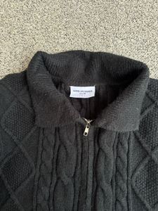 Black Cable Knit Cardigan