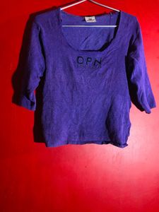 Vibrant Purple Graphic Top
