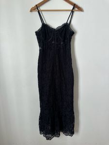 Elegant Black Lace Slip Dress