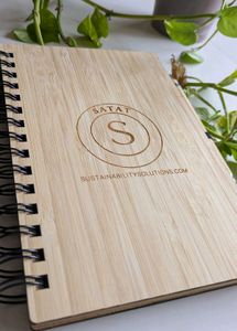 Eco-friendly Bamboo Notebook with Pen
