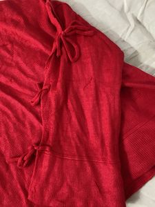 Vibrant Red Knit Sweater