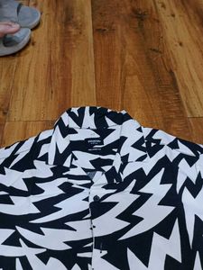 Men's Black &amp; White Lightning Bolt Shirt
