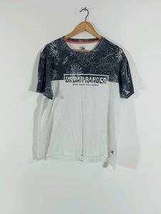 White Printed Casual T-shirt (Men)