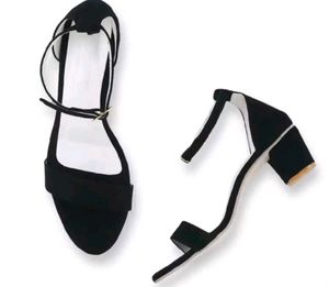 Stylish Black Suede Block Heels