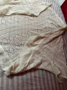 Elegant Cream Knitted shrug