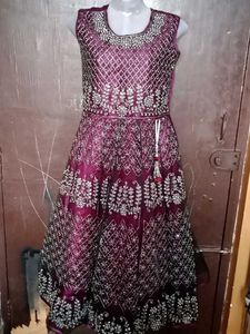 Elegant Ethnic Gown only chain damage