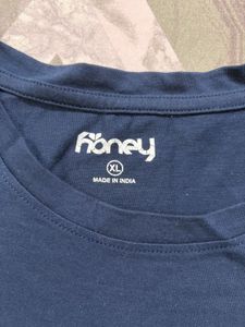 Navy Blue Cotton T-Shirt