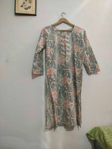 Floral Print Cotton Kurta