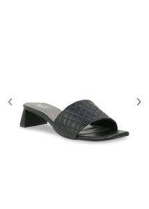 INC.5 women  Black Textured Open Toe Heels
