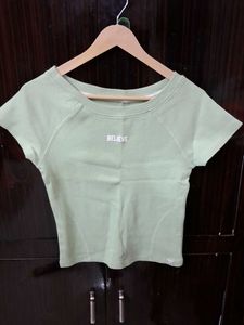 Believe Crop Top - Stylish and Trendy