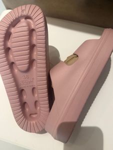 Pink Buckle Slide Sandals