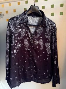 zudio Chic Paisley Print satin Shirt