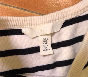 H&amp;M Striped Cropped Tank Top